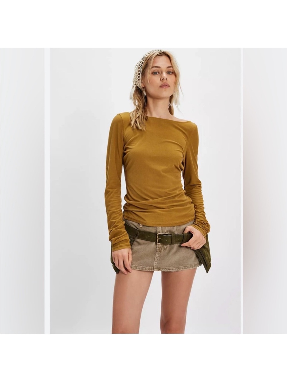 Free People Riley Tee in tobacco NWT XS